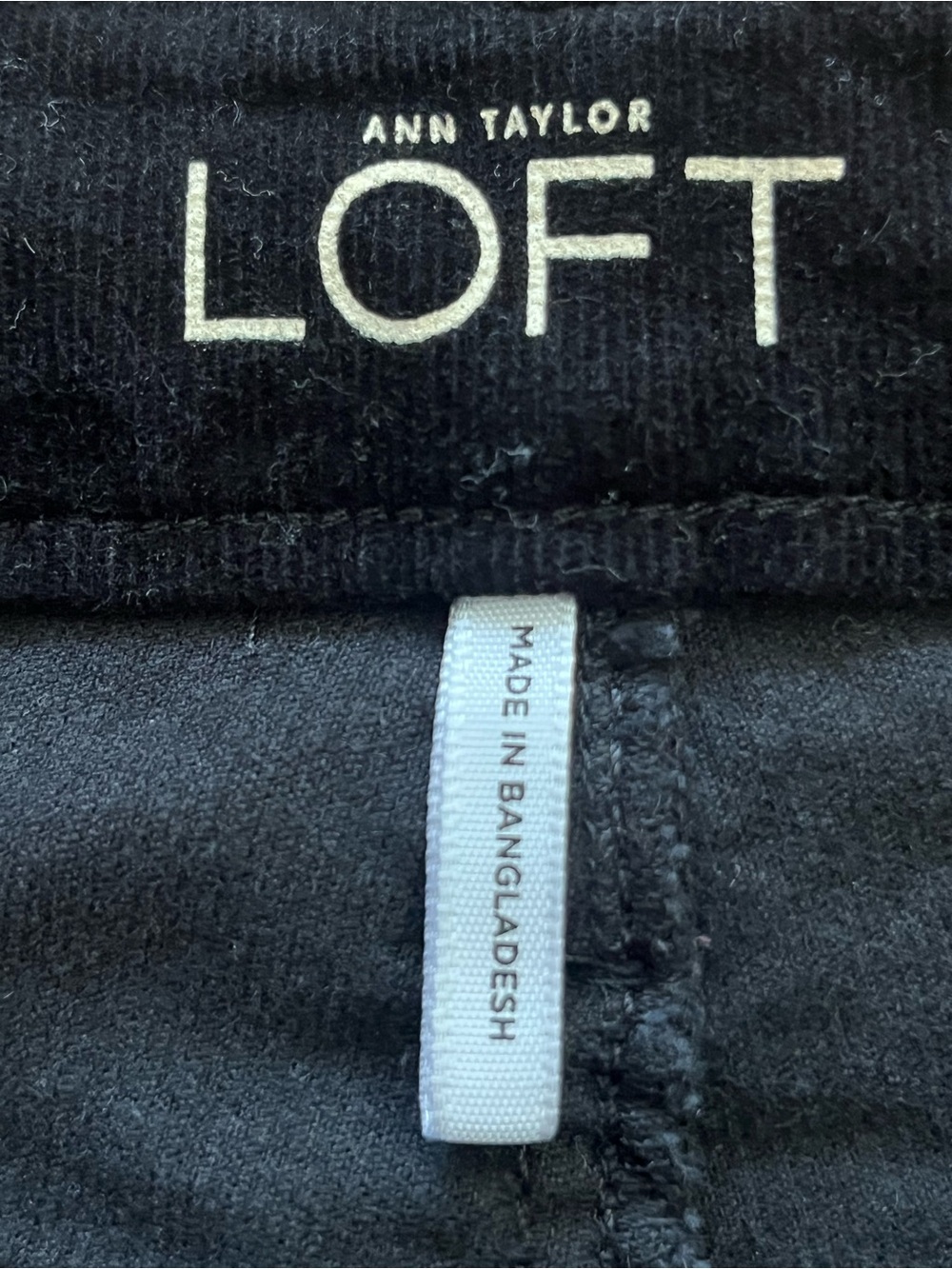 LOFT Curvy Sexy Bootcut Fine Corduroy Pants Black Size 10P / 30 - Picture 4 of 10